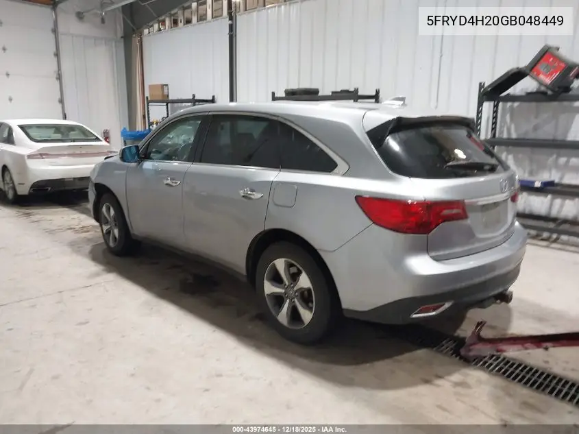 5FRYD4H20GB048449 2016 Acura Mdx Acurawatch Plus Package