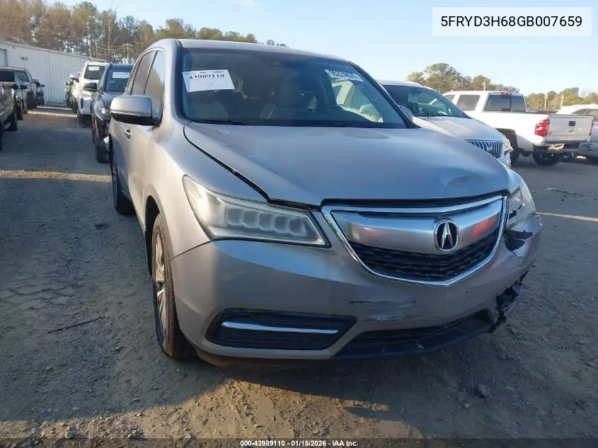 5FRYD3H68GB007659 2016 Acura Mdx Technology Entertainment Packages/Technology, Entertainment Acurawatch Plus Packages