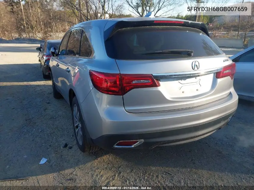 5FRYD3H68GB007659 2016 Acura Mdx Technology Entertainment Packages/Technology, Entertainment Acurawatch Plus Packages