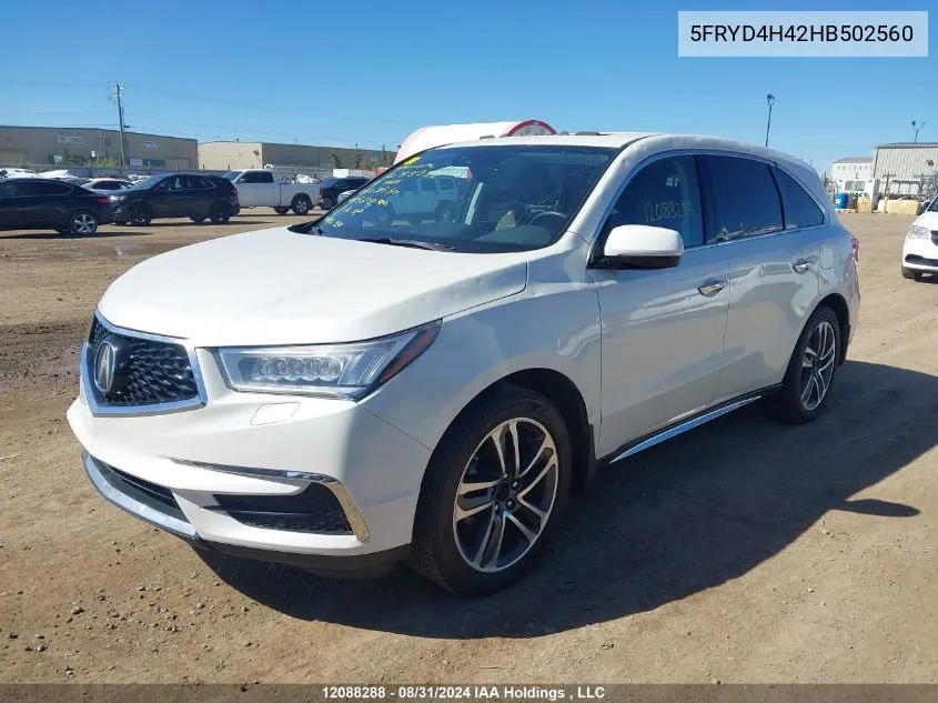 5FRYD4H42HB502560 2017 Acura Mdx