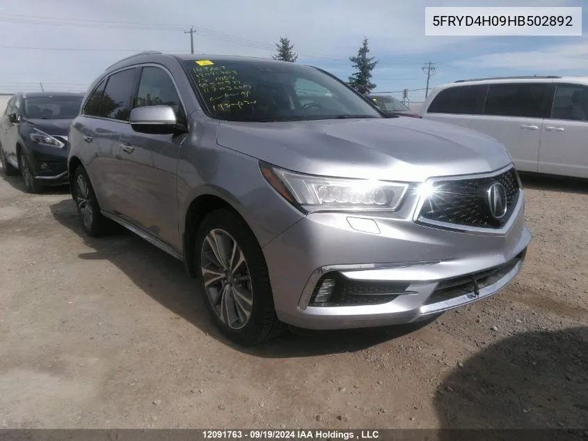 5FRYD4H09HB502892 2017 Acura Mdx