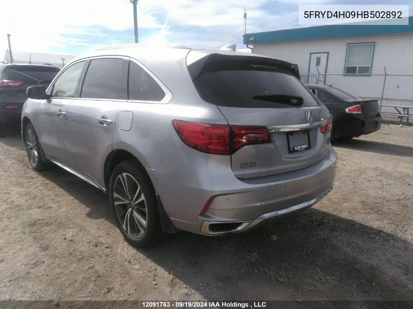 5FRYD4H09HB502892 2017 Acura Mdx