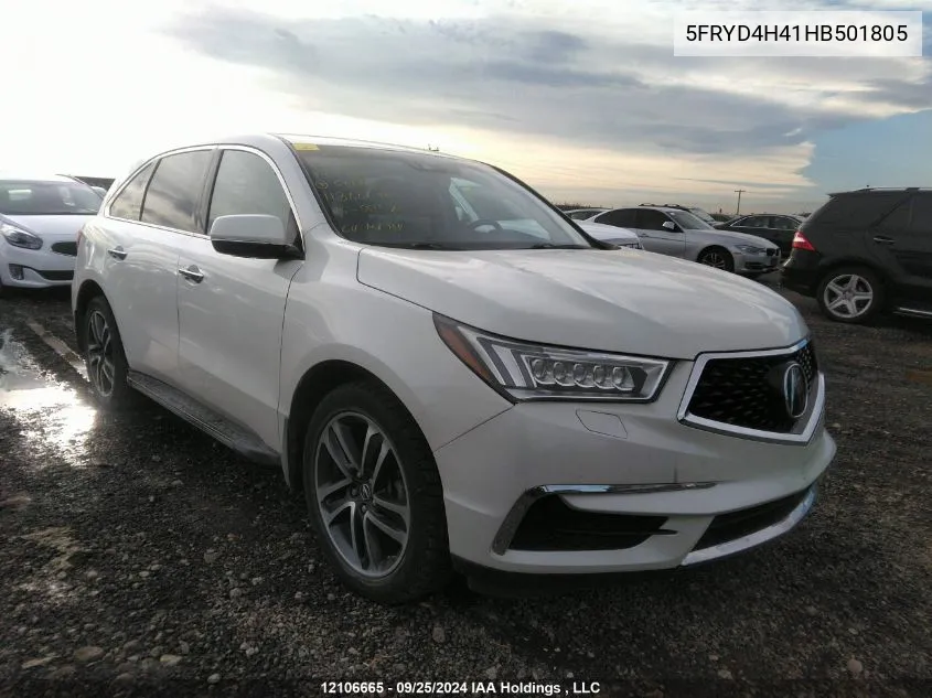 5FRYD4H41HB501805 2017 Acura Mdx Navi