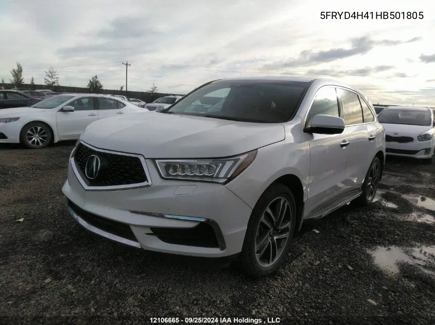 5FRYD4H41HB501805 2017 Acura Mdx Navi