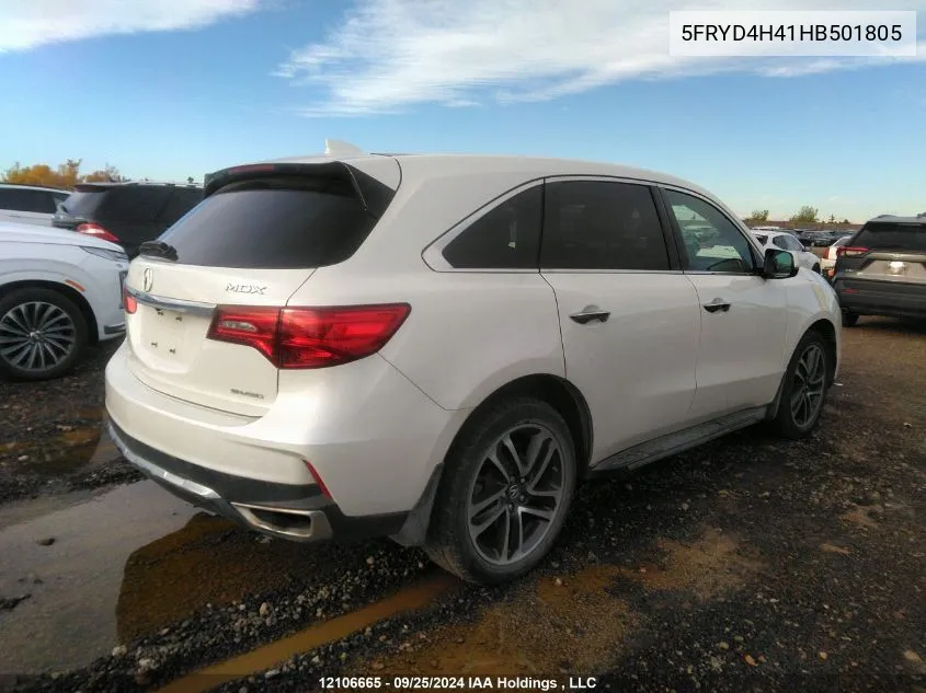 5FRYD4H41HB501805 2017 Acura Mdx Navi