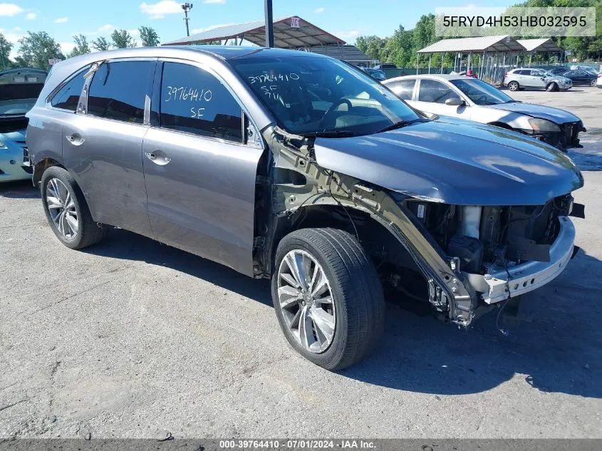 5FRYD4H53HB032595 2017 Acura Mdx Technology Package