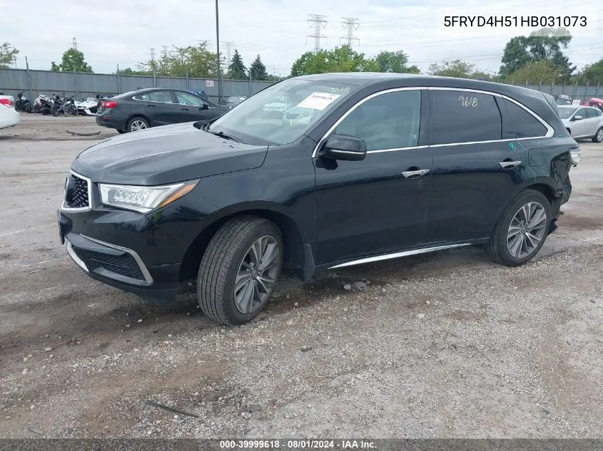 5FRYD4H51HB031073 2017 Acura Mdx Technology