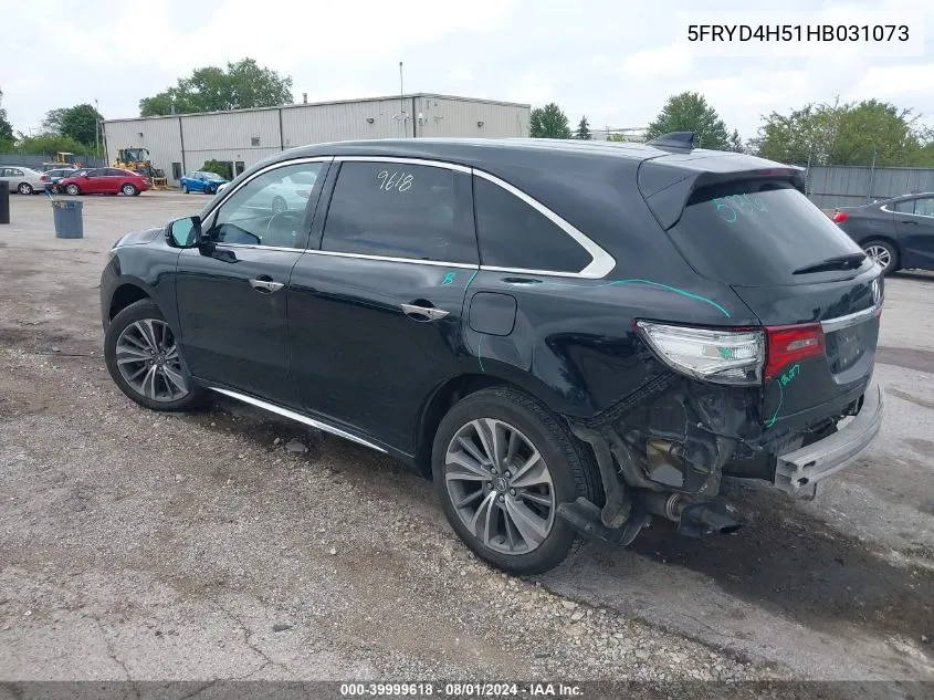 5FRYD4H51HB031073 2017 Acura Mdx Technology