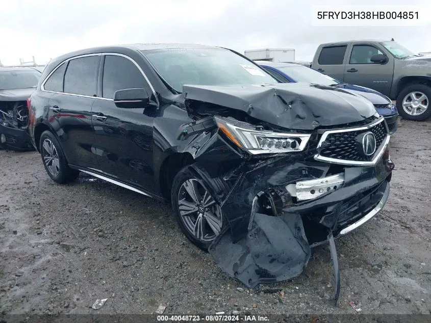 5FRYD3H38HB004851 2017 Acura Mdx