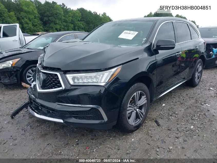 5FRYD3H38HB004851 2017 Acura Mdx