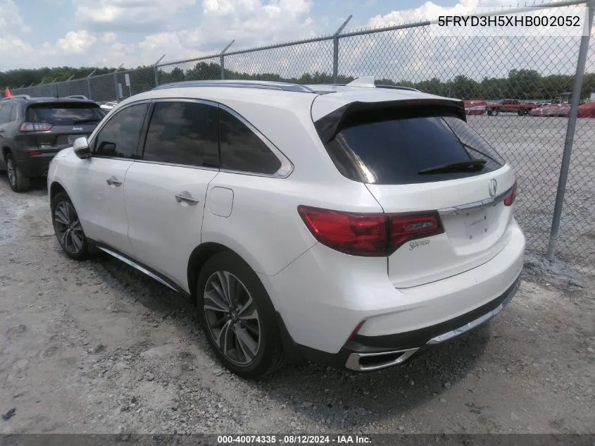 5FRYD3H5XHB002052 2017 Acura Mdx Technology Package