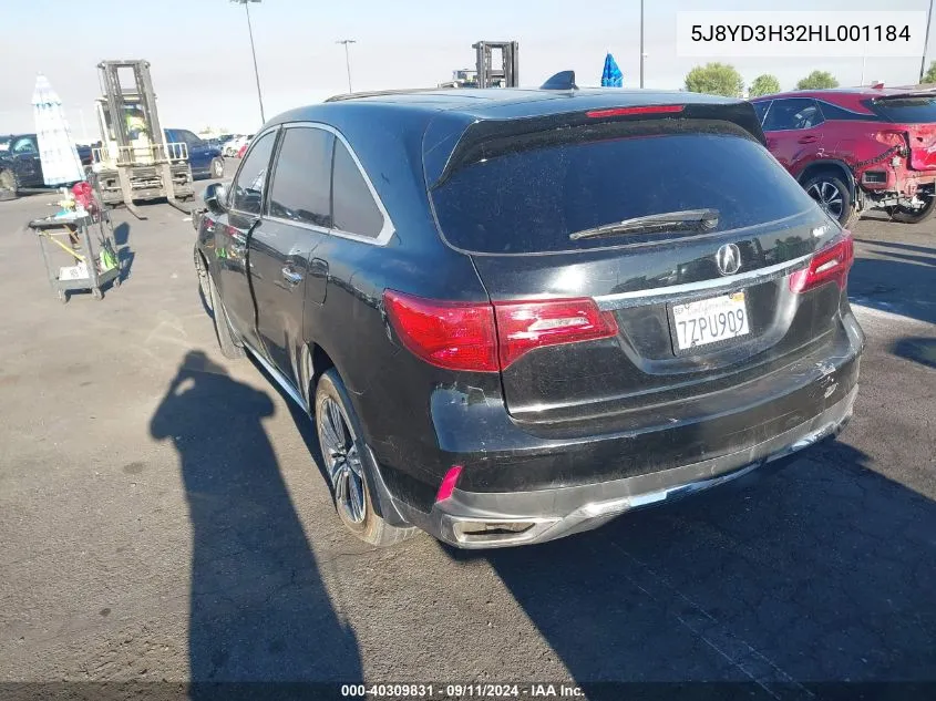 5J8YD3H32HL001184 2017 Acura Mdx