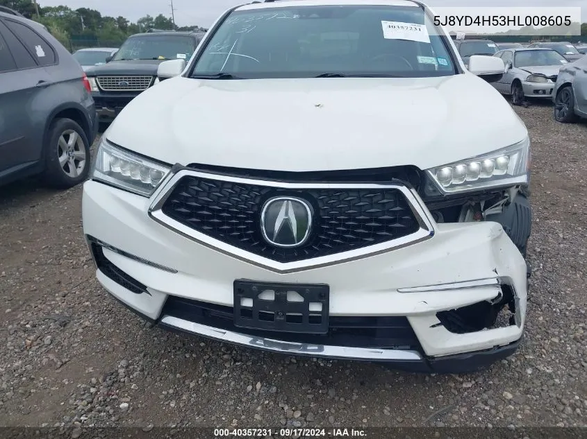 5J8YD4H53HL008605 2017 Acura Mdx Technology