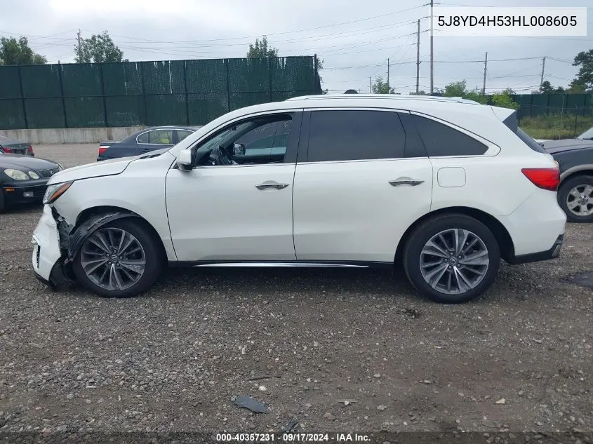 5J8YD4H53HL008605 2017 Acura Mdx Technology