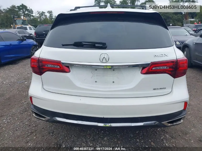 5J8YD4H53HL008605 2017 Acura Mdx Technology