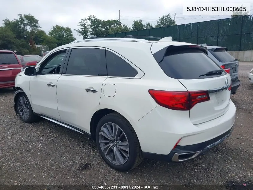 5J8YD4H53HL008605 2017 Acura Mdx Technology