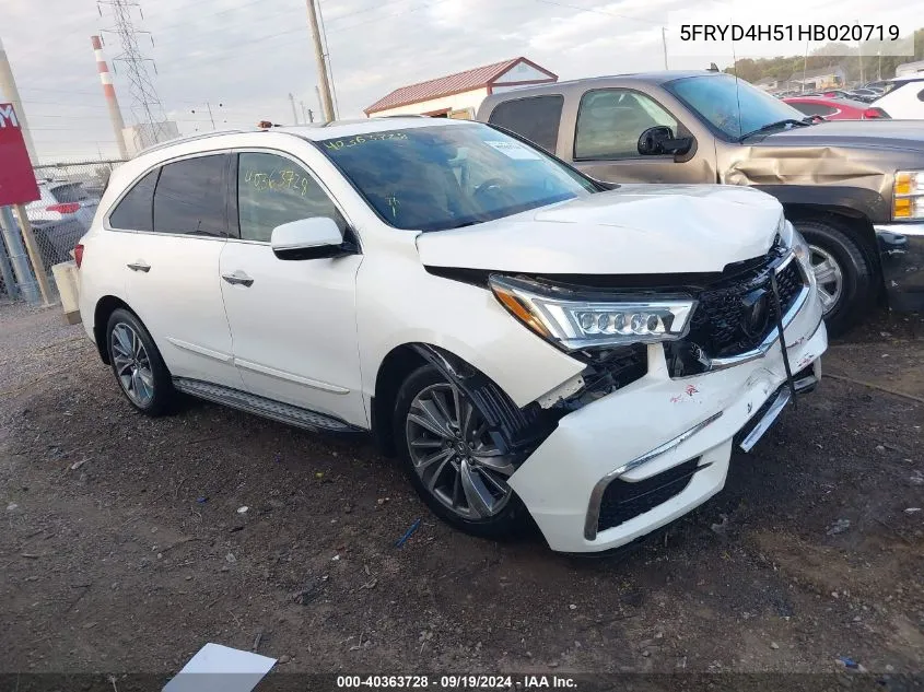 5FRYD4H51HB020719 2017 Acura Mdx Technology Package