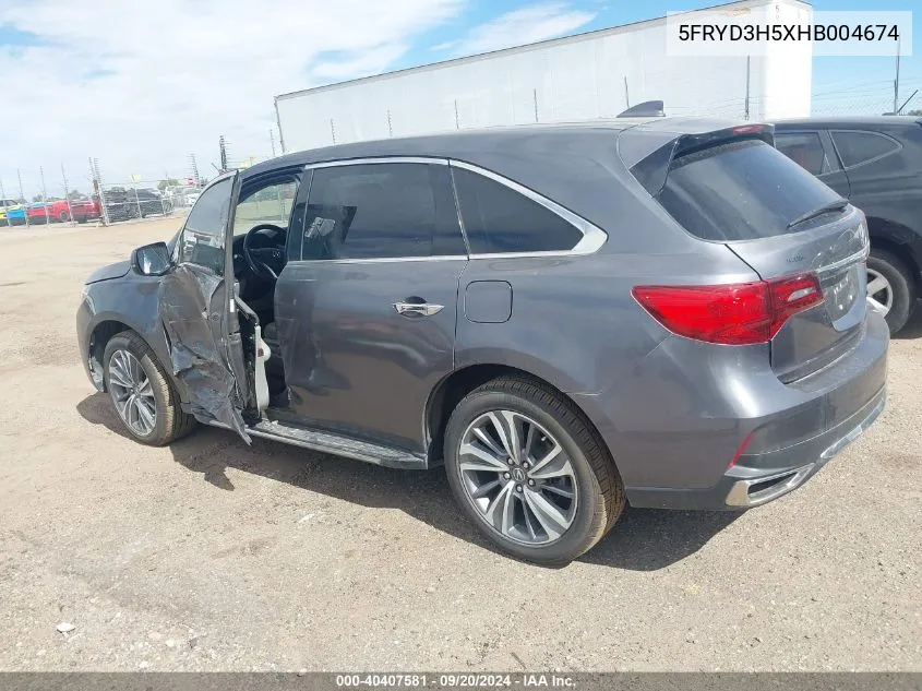 5FRYD3H5XHB004674 2017 Acura Mdx Technology Package