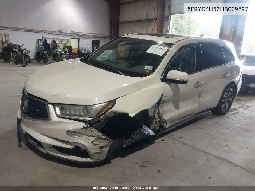 5FRYD4H52HB009597 2017 Acura Mdx Technology Package