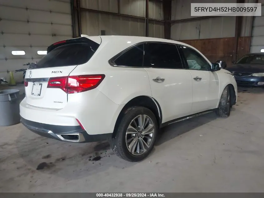 5FRYD4H52HB009597 2017 Acura Mdx Technology Package