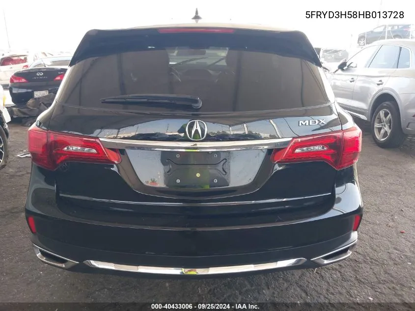 5FRYD3H58HB013728 2017 Acura Mdx Technology Package