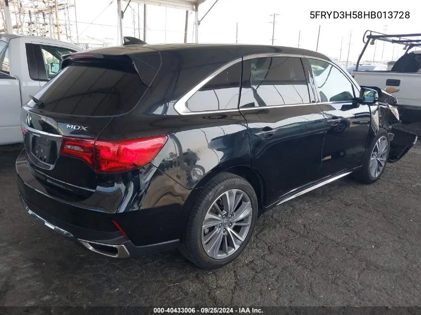 5FRYD3H58HB013728 2017 Acura Mdx Technology Package