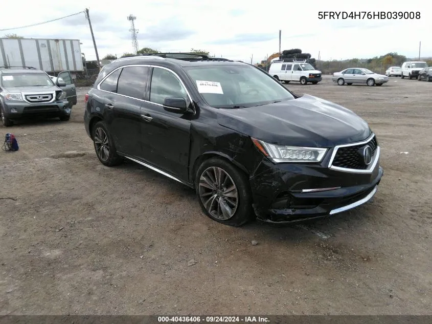 5FRYD4H76HB039008 2017 Acura Mdx Technology Entertainment Pkgs