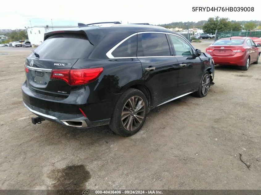 5FRYD4H76HB039008 2017 Acura Mdx Technology Entertainment Pkgs