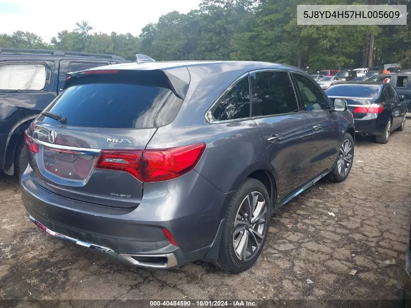 5J8YD4H57HL005609 2017 Acura Mdx Technology Package