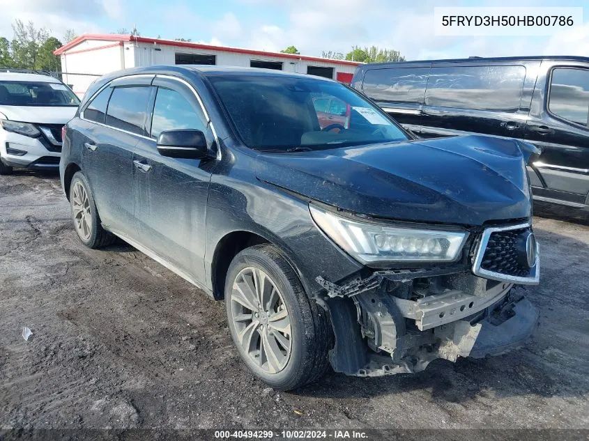 5FRYD3H50HB00786 2017 Acura Mdx Technology