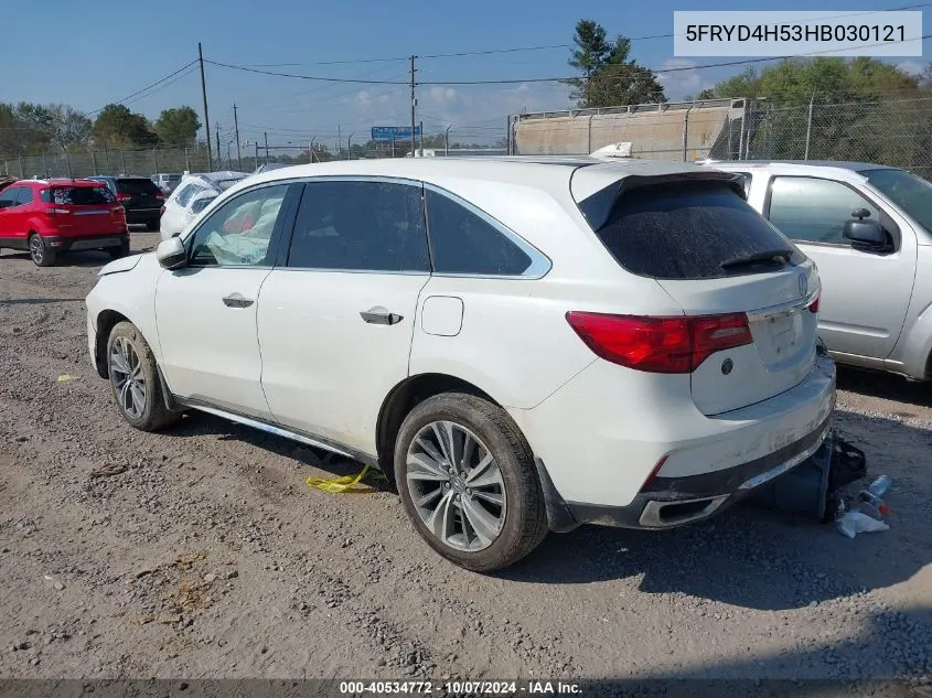 5FRYD4H53HB030121 2017 Acura Mdx Technology Package