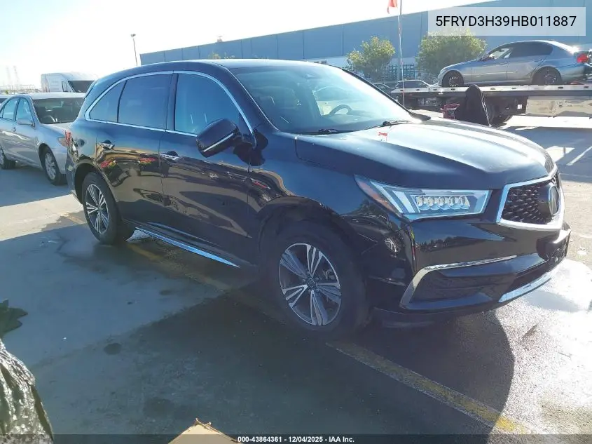 5FRYD3H39HB011887 2017 Acura Mdx