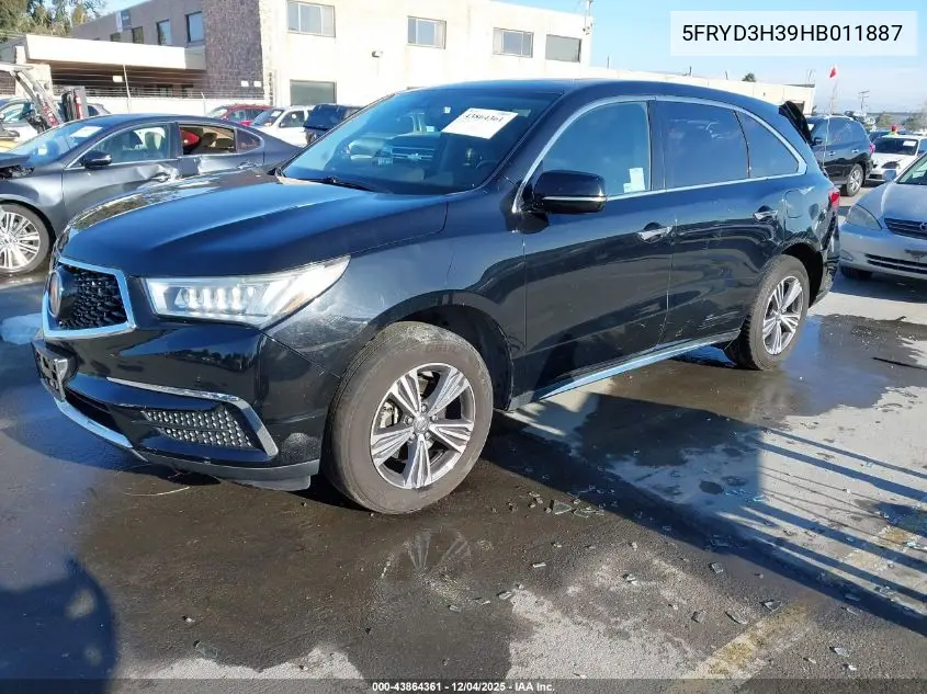 5FRYD3H39HB011887 2017 Acura Mdx