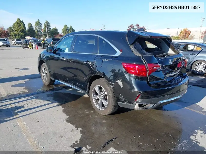 5FRYD3H39HB011887 2017 Acura Mdx