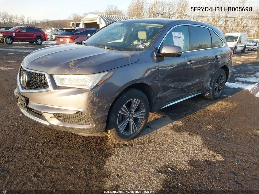 5FRYD4H31HB005698 2017 Acura Mdx