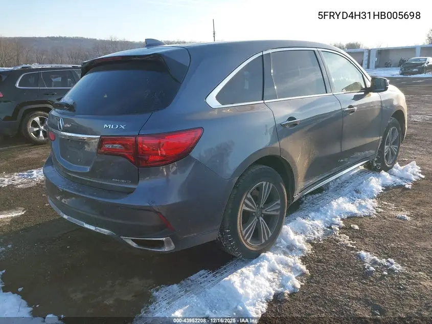 5FRYD4H31HB005698 2017 Acura Mdx