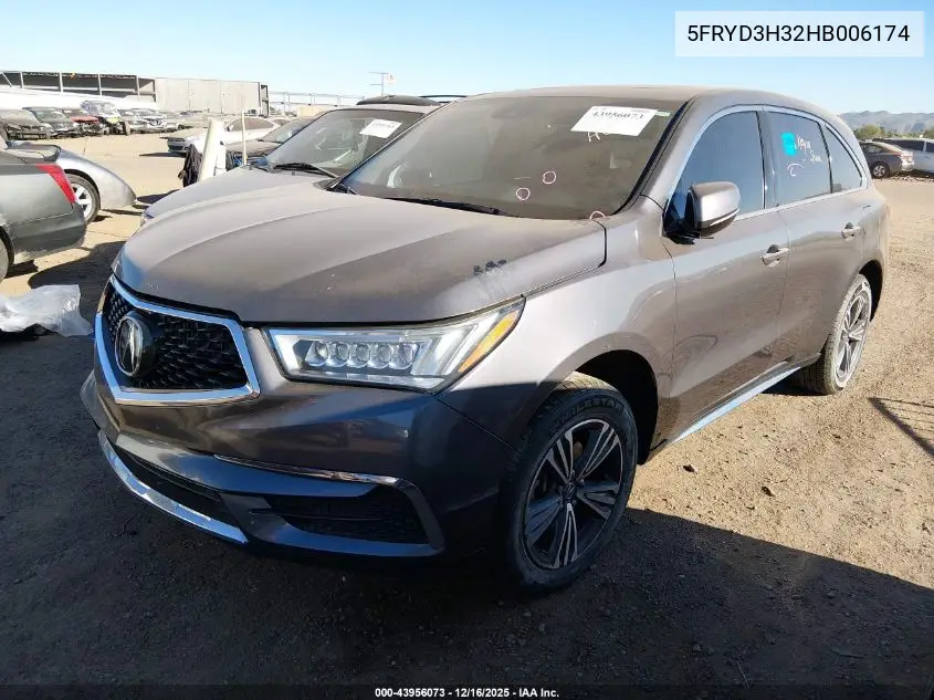 5FRYD3H32HB006174 2017 Acura Mdx