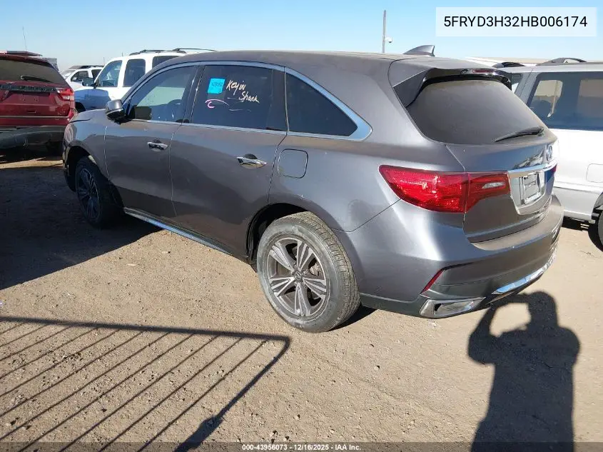 5FRYD3H32HB006174 2017 Acura Mdx