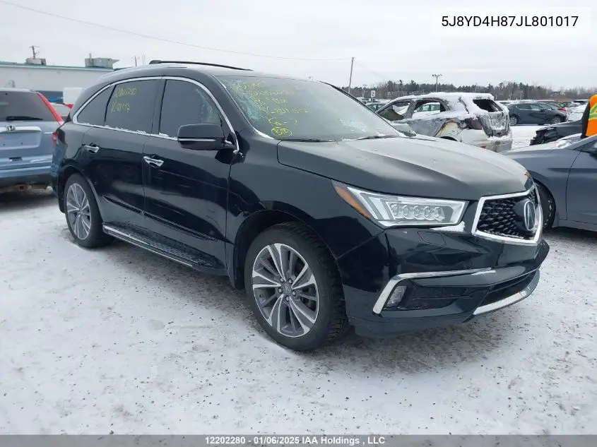 5J8YD4H87JL801017 2018 Acura Mdx
