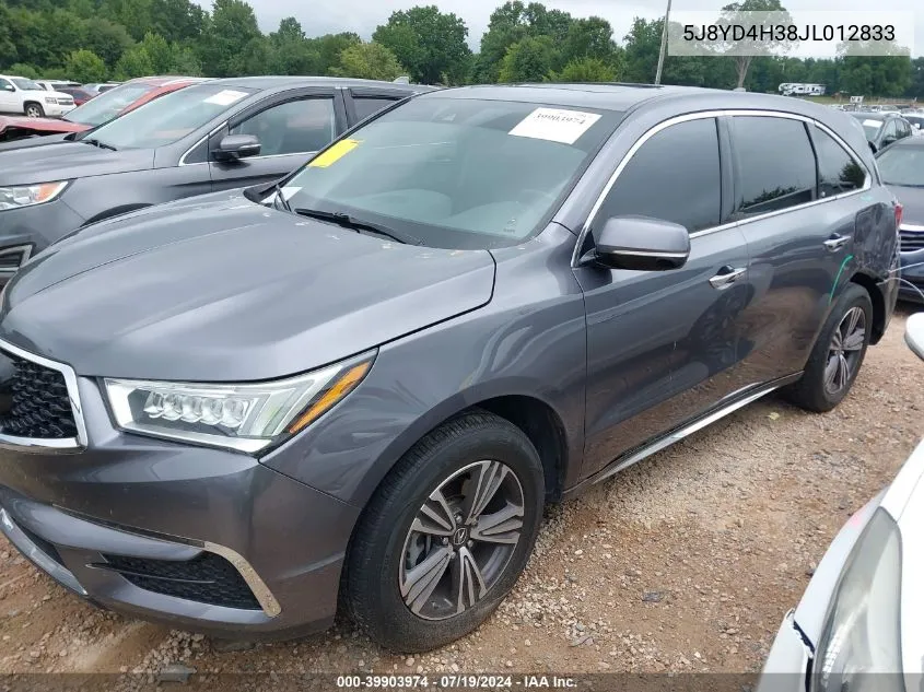 5J8YD4H38JL012833 2018 Acura Mdx