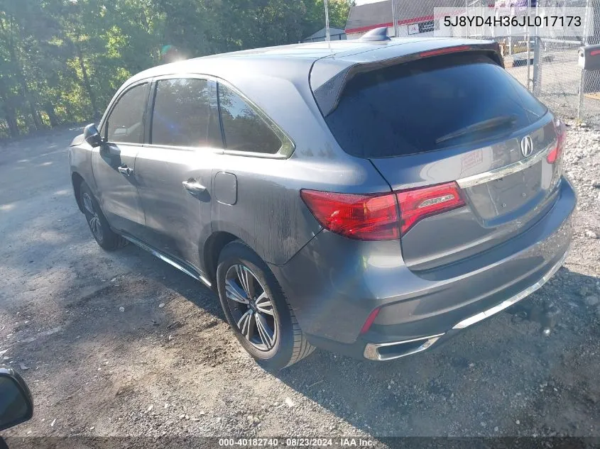 5J8YD4H36JL017173 2018 Acura Mdx