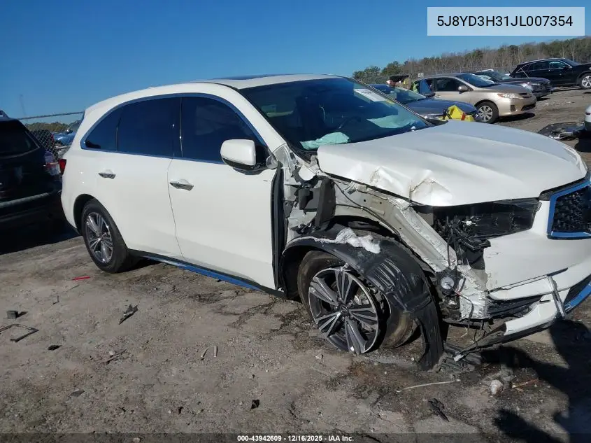 5J8YD3H31JL007354 2018 Acura Mdx