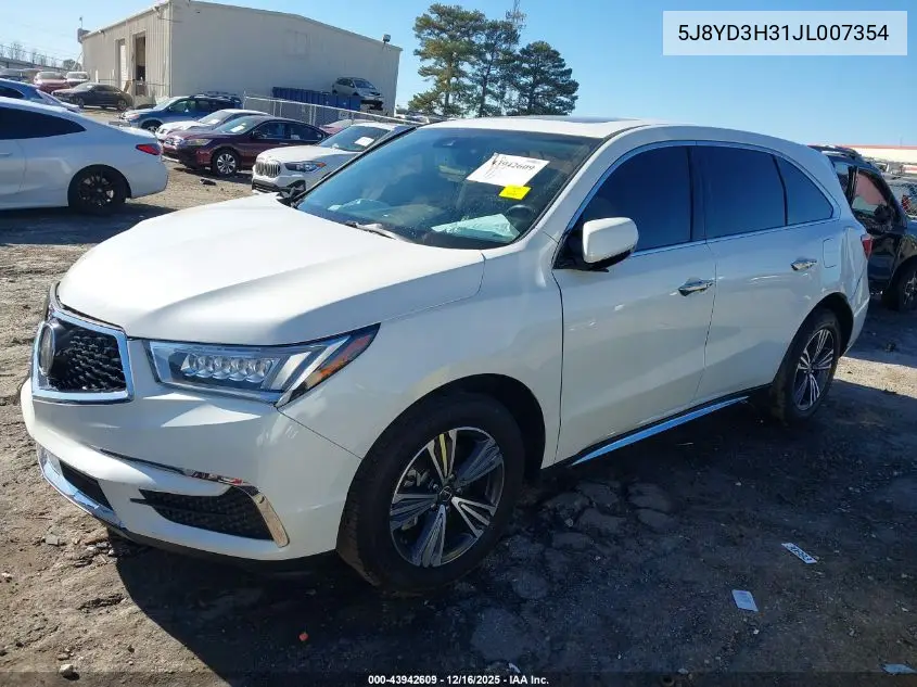 5J8YD3H31JL007354 2018 Acura Mdx