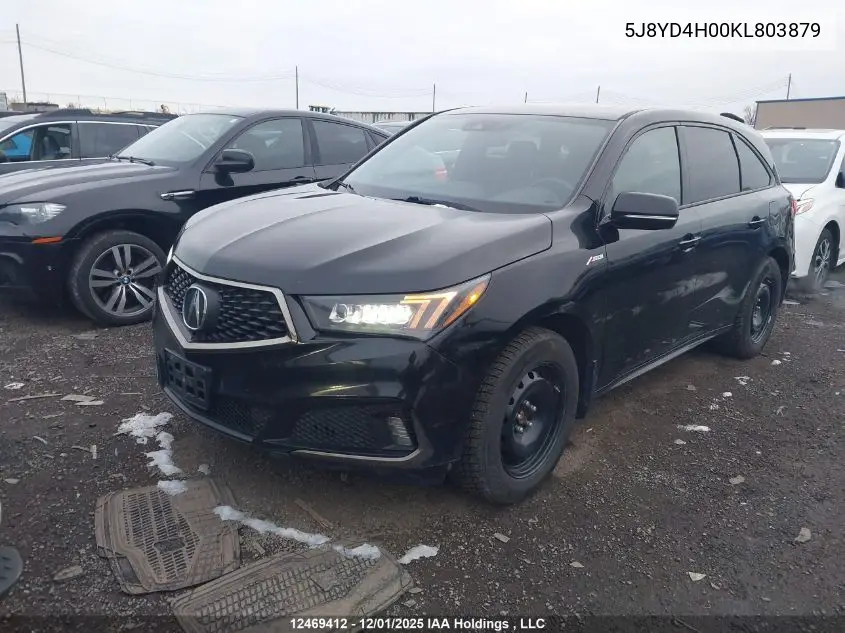 5J8YD4H00KL803879 2019 Acura Mdx