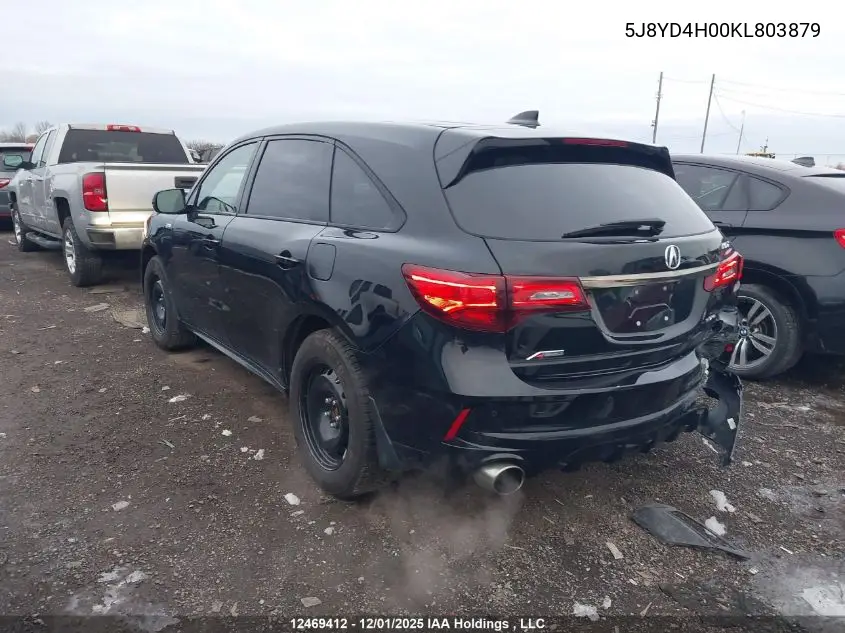 5J8YD4H00KL803879 2019 Acura Mdx