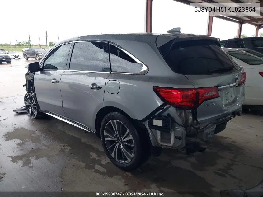 5J8YD4H51KL023854 2019 Acura Mdx Tech Pkg