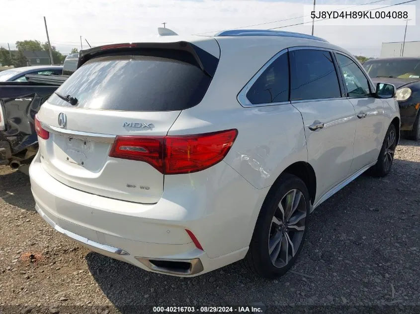 5J8YD4H89KL004088 2019 Acura Mdx Advance Pkg