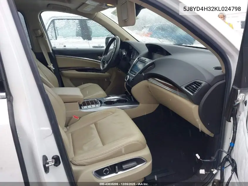 5J8YD4H32KL024798 2019 Acura Mdx Standard