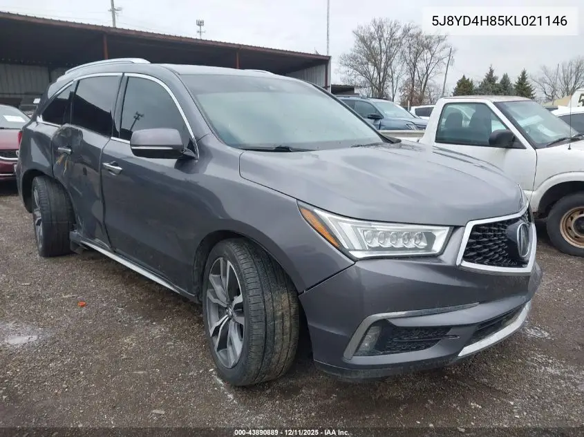 5J8YD4H85KL021146 2019 Acura Mdx Advance Pkg