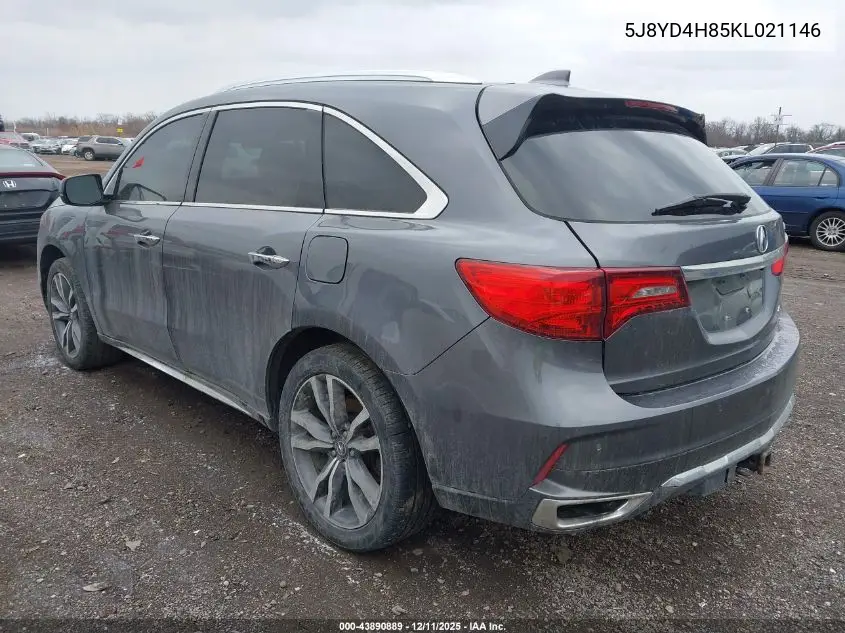 5J8YD4H85KL021146 2019 Acura Mdx Advance Pkg